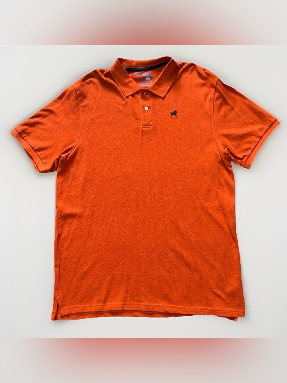 New Old Navy Men's Bright Orange Polo with Lion Logo